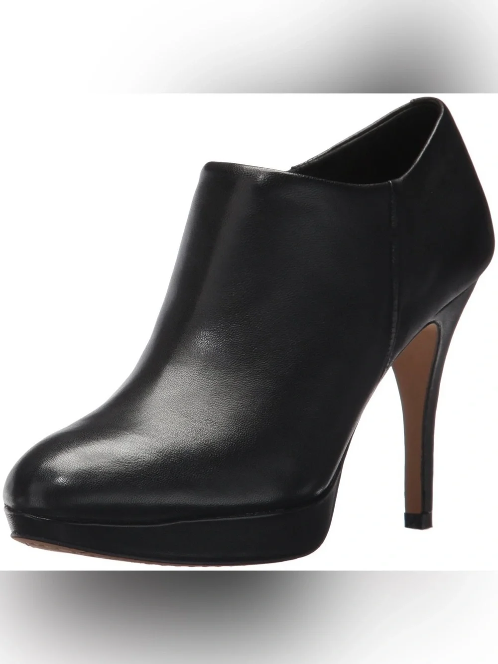 Vince Camuto Black Leather High Heel Ankle Booties